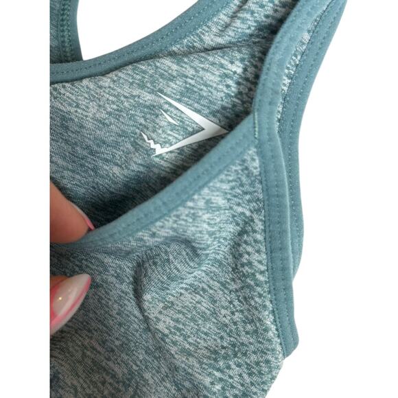 Gymshark Green Marl Vital Rise Sports Bra Women's Size XS NEW - Picture 4 of 7